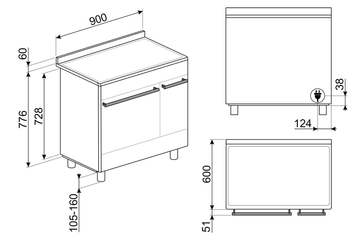 Smeg 90cm Electric Range Cooker | SUK92CMX9 | Stainless Steel-13