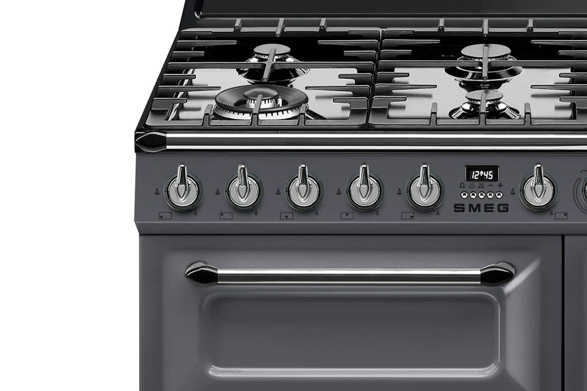 Smeg 90cm Dual Fuel Range Cooker | TR93GR | Slate Grey-2