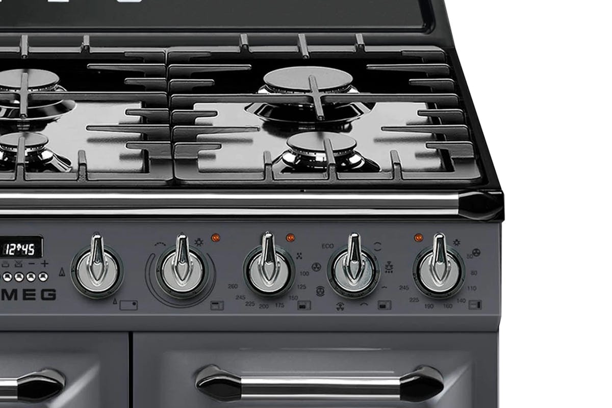 Smeg 90cm Dual Fuel Range Cooker | TR93GR | Slate Grey-3