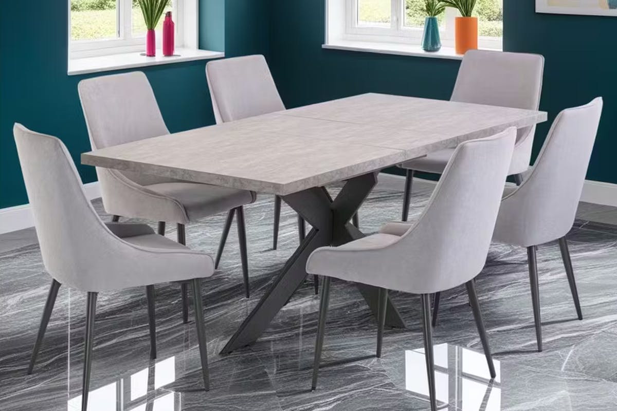 Rimini Dining Chairs | Fabric | Grey | Set of 2-2