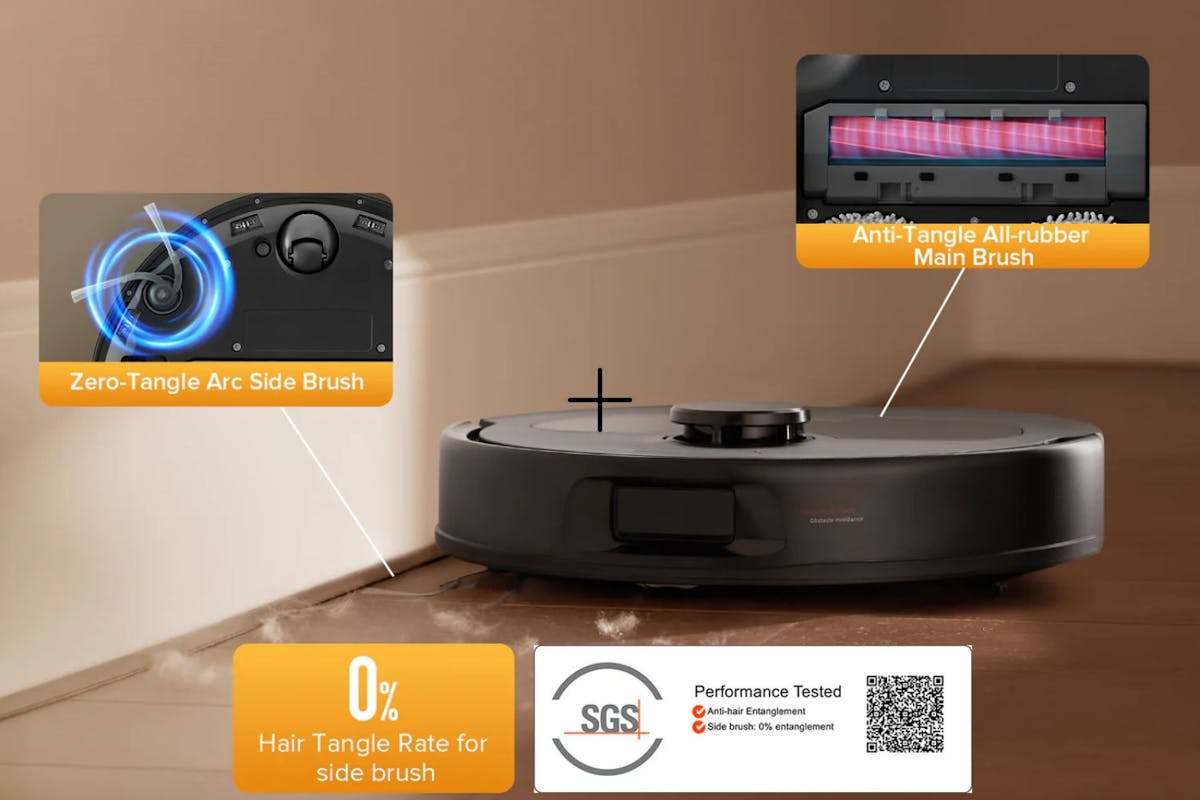 Roborock QV 35S Robot Vacuum Black | 8.01.1578-9