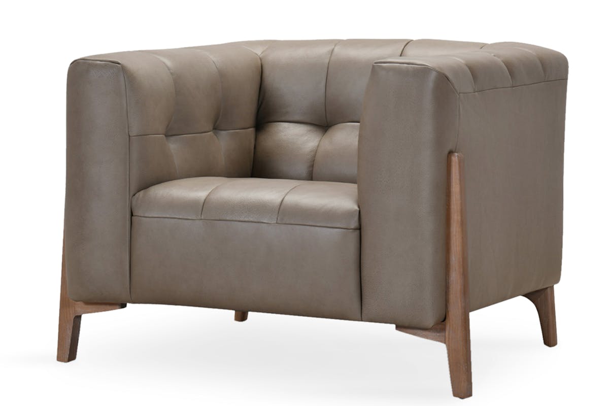 Rose Armchair | Leather | Mushroom-3
