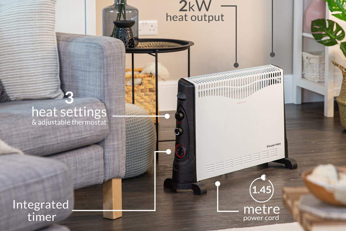 Russell Hobbs 2KW Convector Heater with Timer | RHCVH4002-5