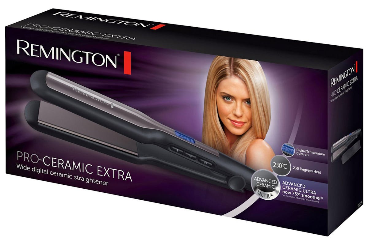 Remington Pro Ceramic Extra Hair Straightener | S5525 | Black/Grey-4