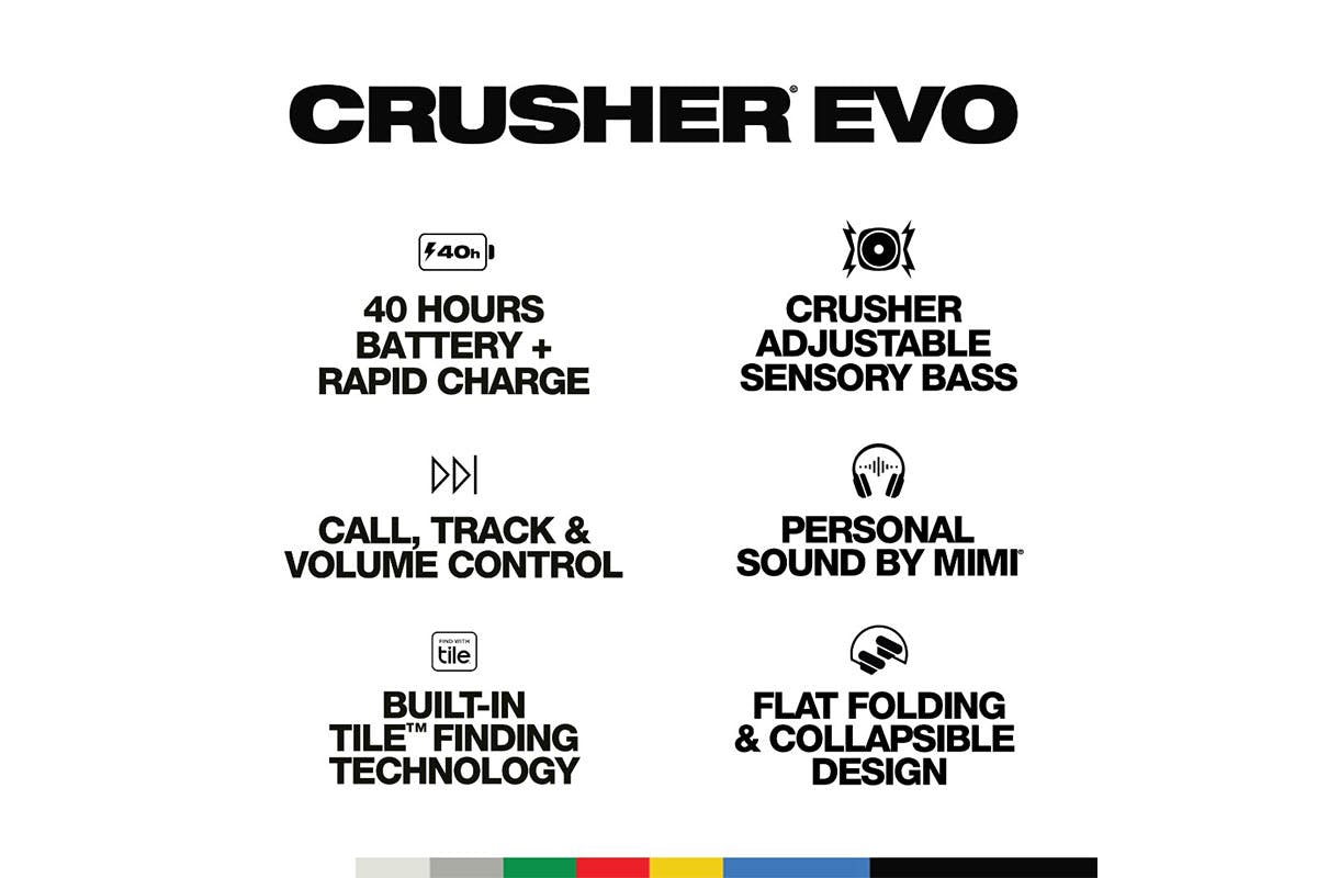 Skullcandy Crusher Evo Sensory Bass Headphones with Personal Sound | True Black-5