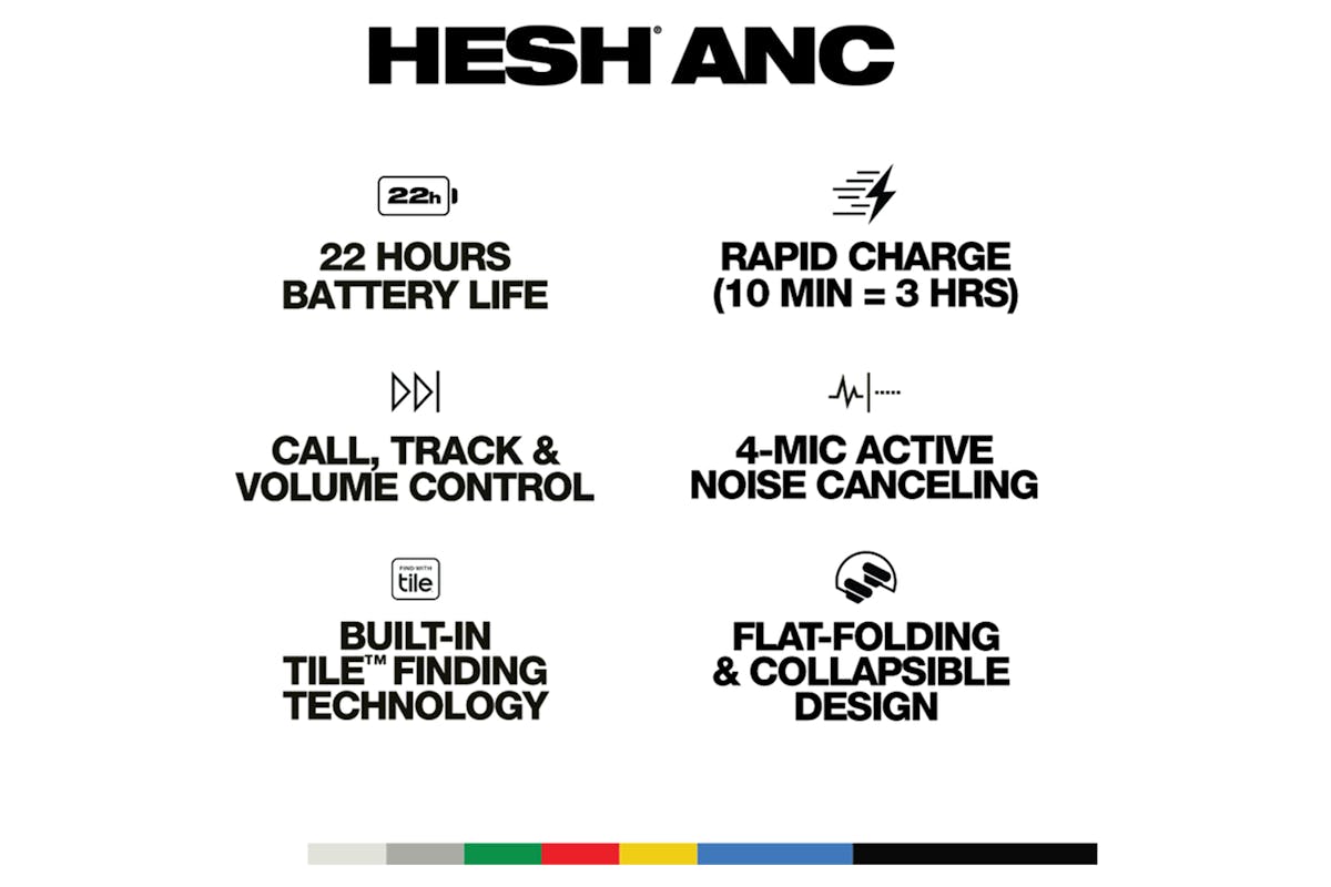 Skullcandy Hesh Over-Ear Wireless Headphones With Active Noise Canceling | Mod White-6