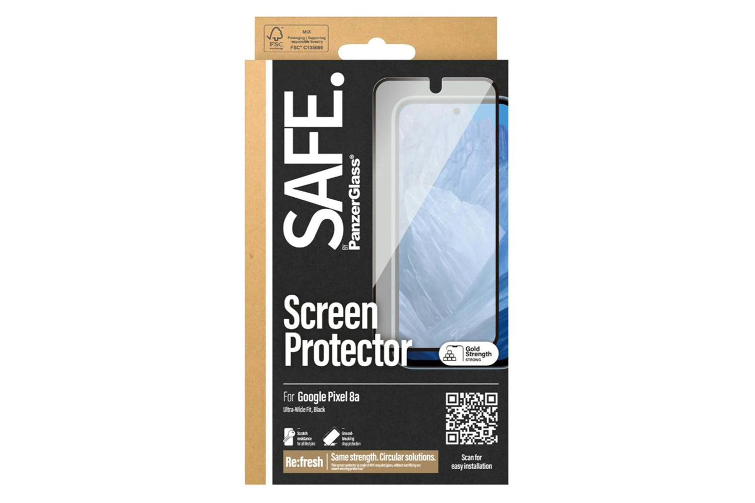 PanzerGlass Google Pixel 8A Ultra-Wide Fit Screen Protector-4
