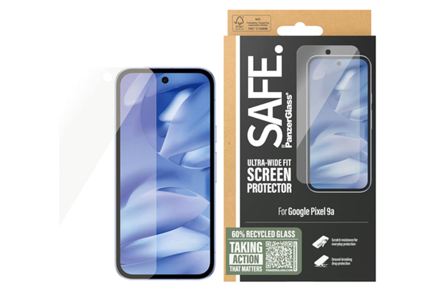 PanzerGlass Google Pixel 9a Ultra-Wide Fit Screen Protector-3