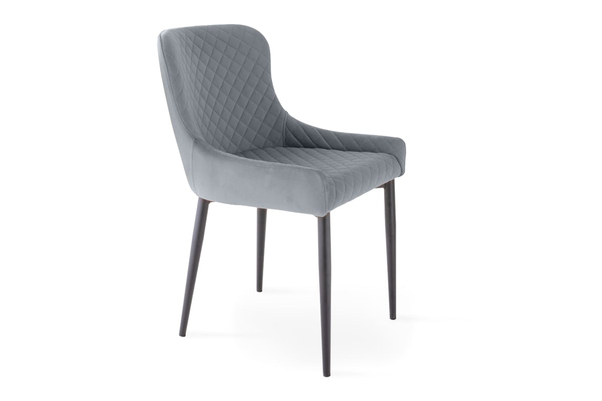 Saxon Dining Chair | Velvet | Grey-3