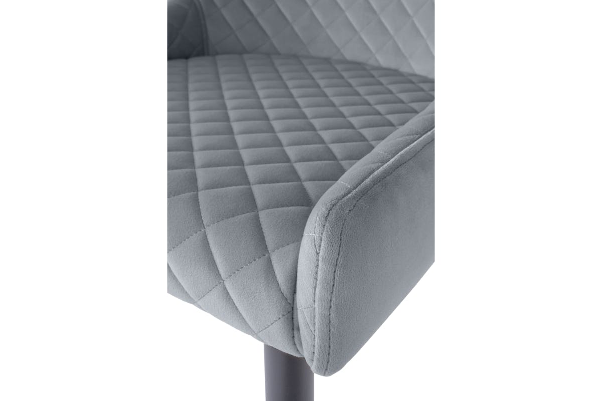 Saxon Dining Chair | Velvet | Grey-8