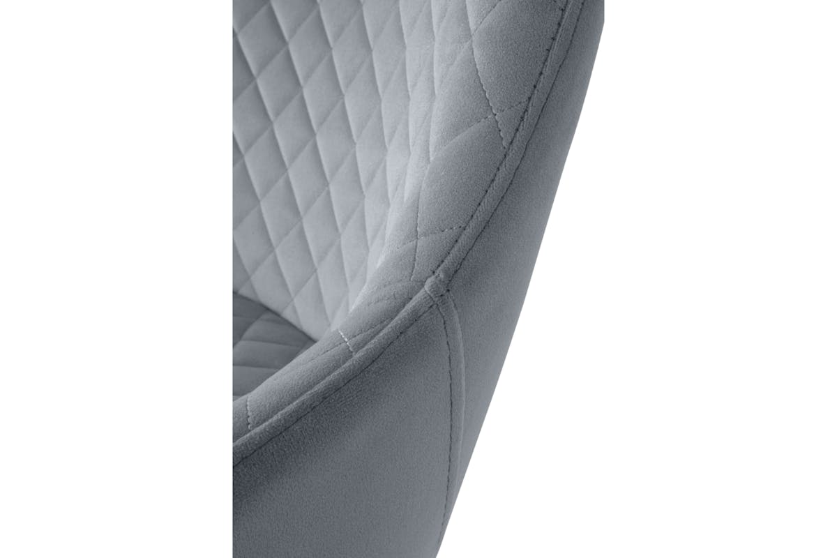 Saxon Dining Chair | Velvet | Grey-9