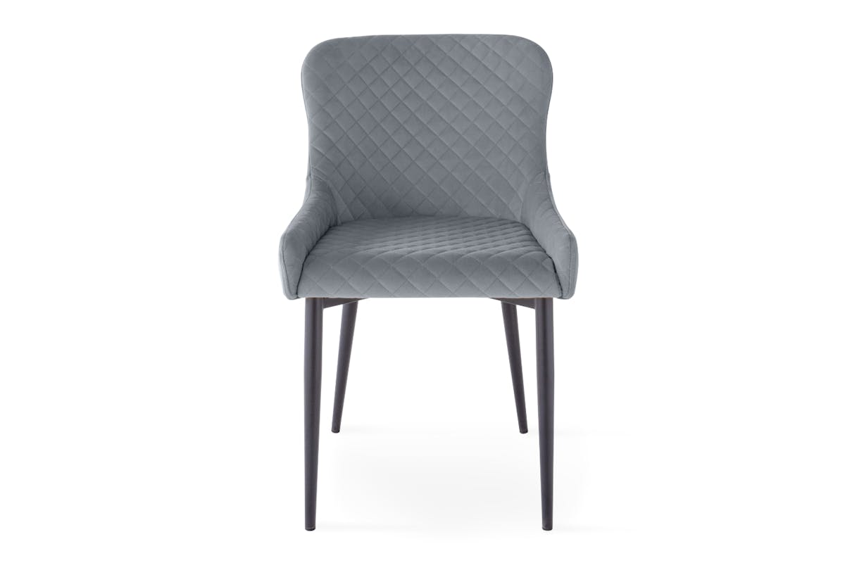 Saxon Dining Chair | Velvet | Grey