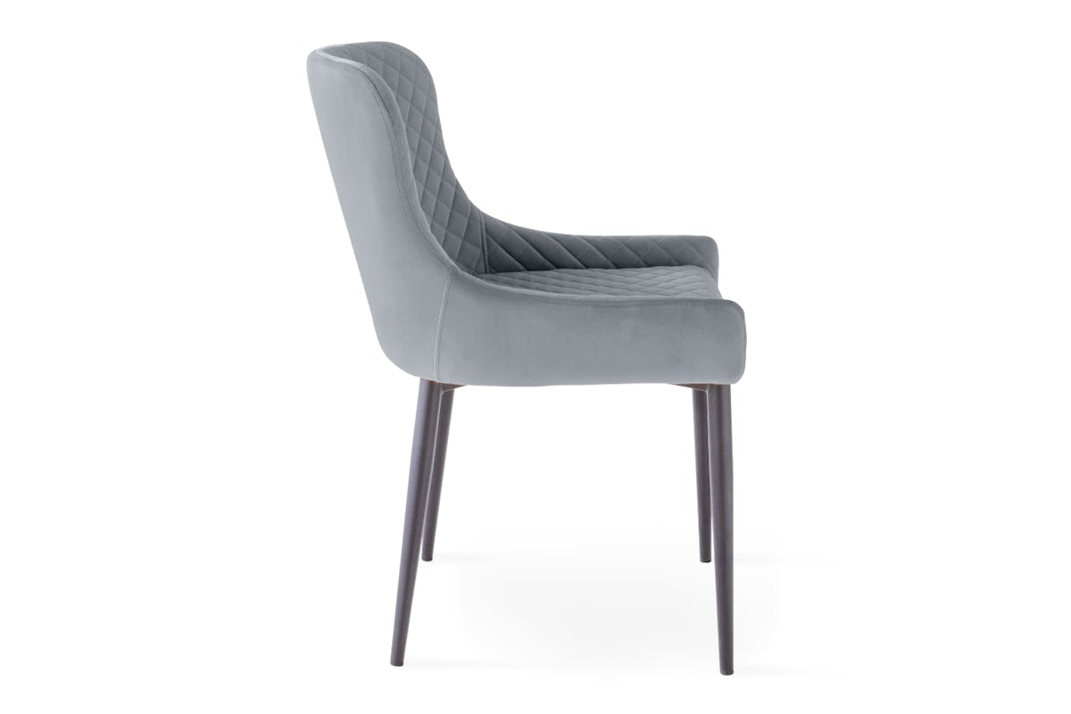 Saxon Dining Chair | Velvet | Grey-4