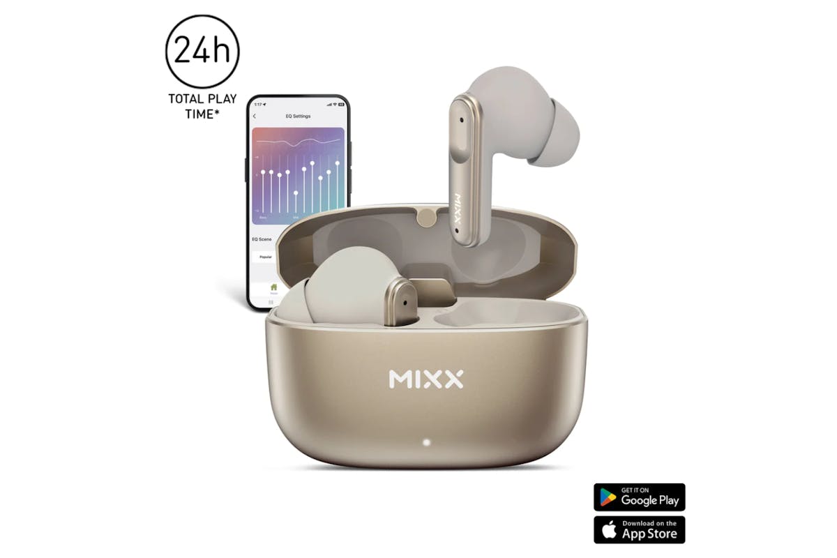 Mixx Streambuds Custom 3 True Wireless Earbuds | Champagne-4