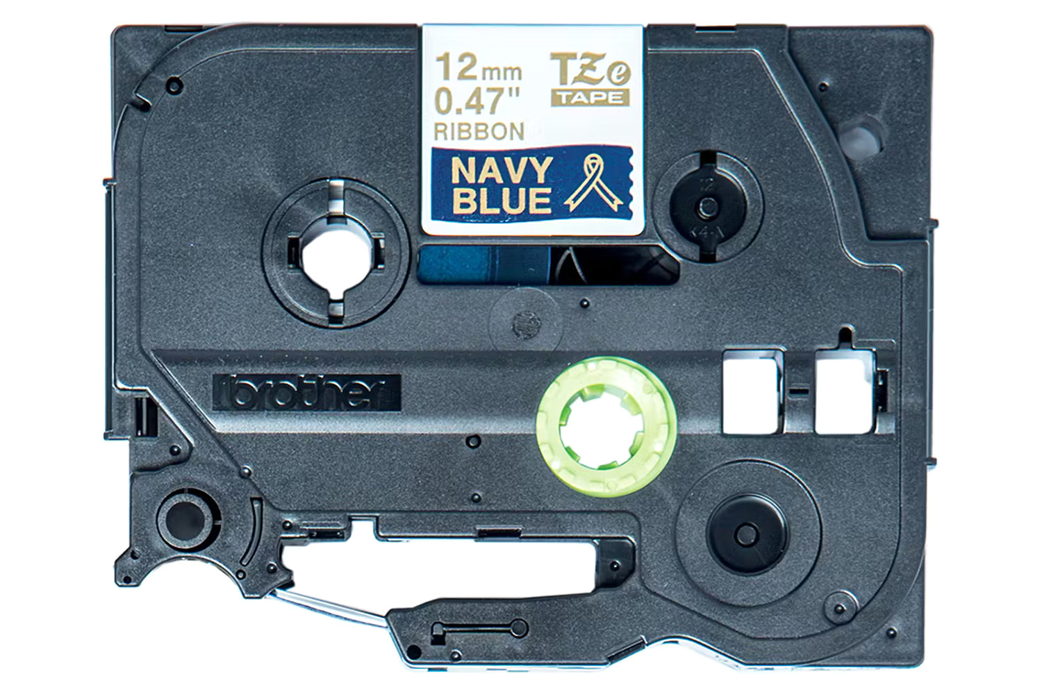 Brother SBRO0875 12mm Ribbon Tape Cassette | Gold on Navy Blue