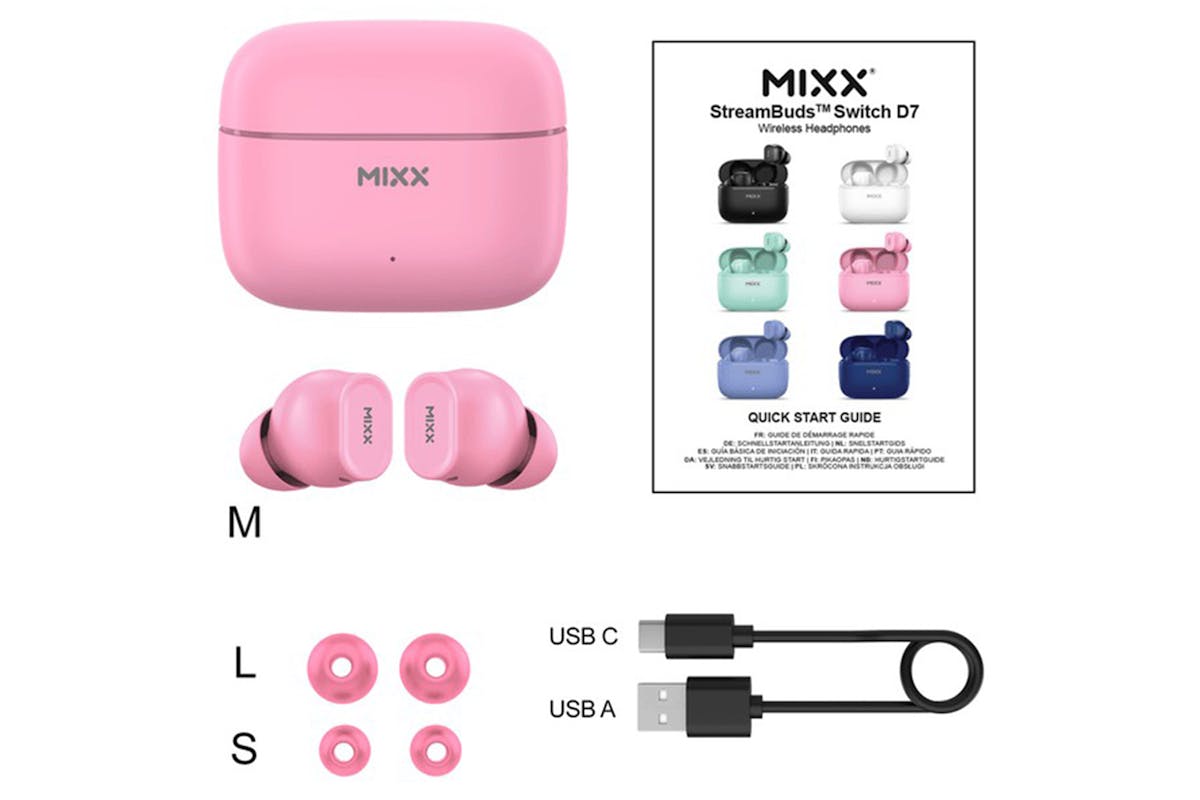 Mixx Streambuds Switch D7 Wireless Earbuds | Pink-4