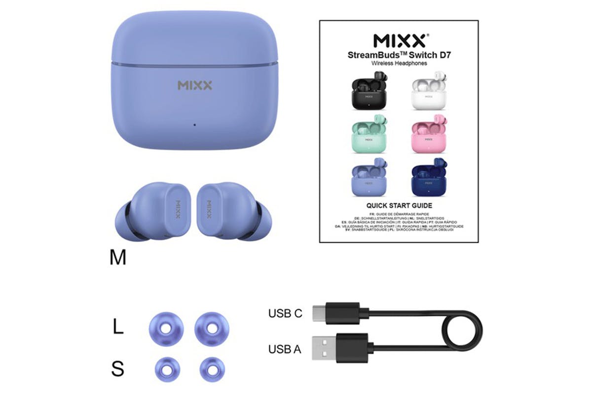Mixx Streambuds Switch D7 Wireless Earbuds | Sky Blue-4