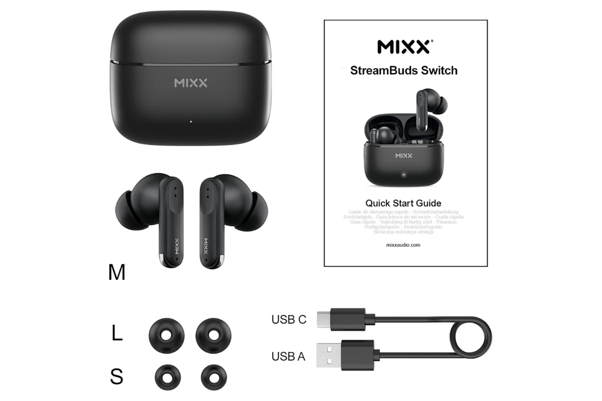Mixx StreamBuds Switch S7 In-Ear Wireless Earbuds | Black-4
