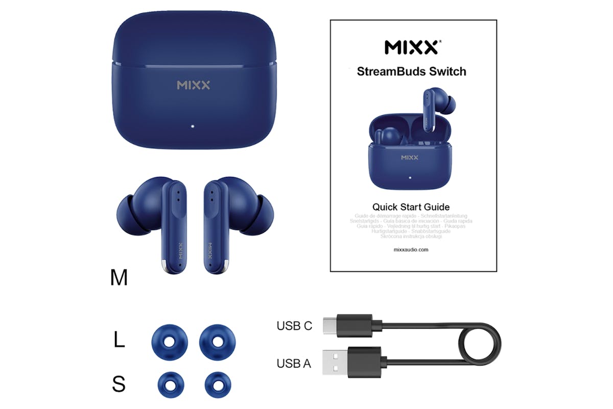 Mixx StreamBuds Switch S7 In-Ear Wireless Earbuds | Navy-4