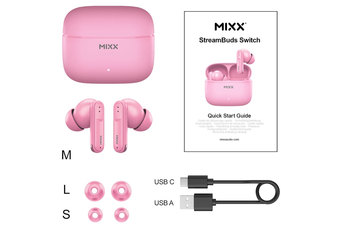 Mixx StreamBuds Switch S7 In-Ear Wireless Earbuds | Pink-4