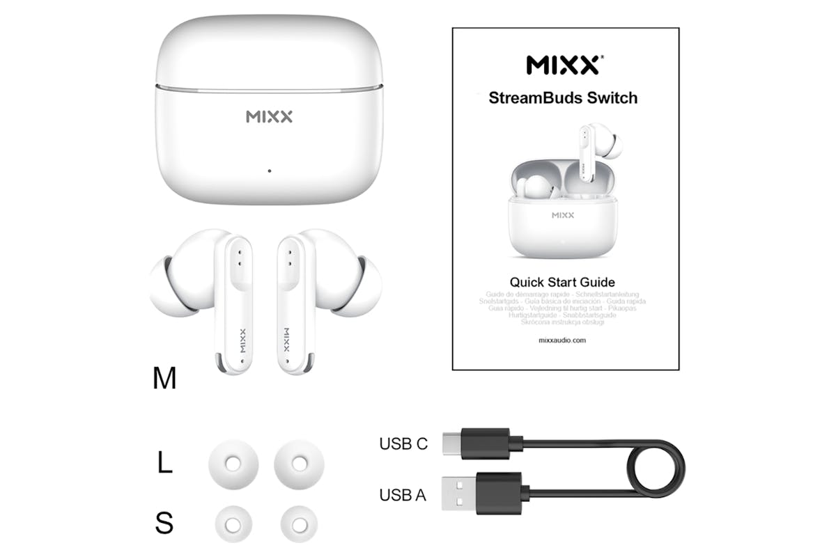 Mixx StreamBuds Switch S7 In-Ear Wireless Earbuds | White-4