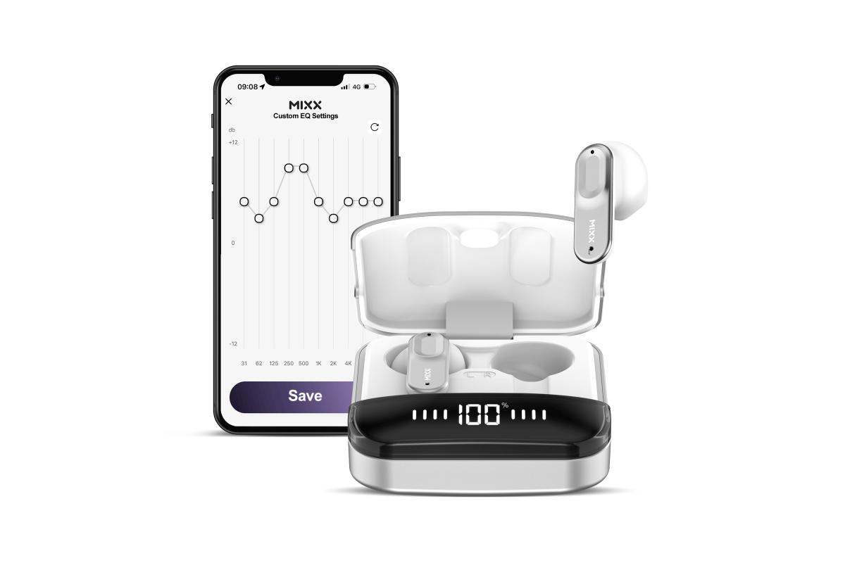 Mixx StreamBuds Ultra Hybrid True Wireless Earbuds | Silver White