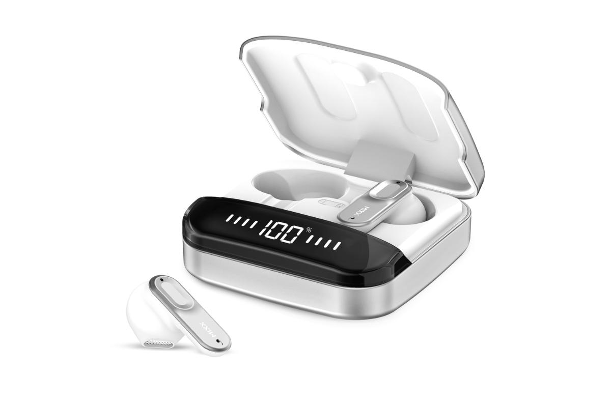Mixx StreamBuds Ultra Hybrid True Wireless Earbuds | Silver White-2