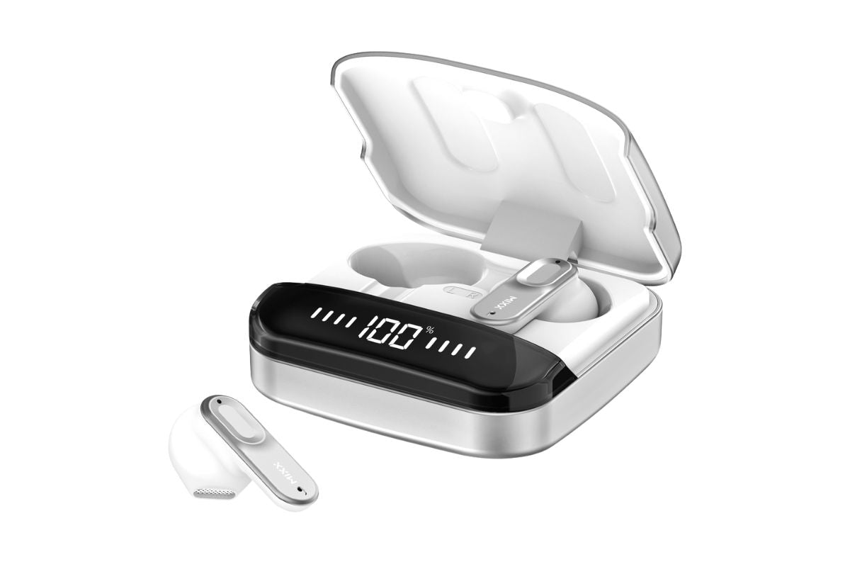 Mixx StreamBuds Ultra Hybrid True Wireless Earbuds | Silver White-3