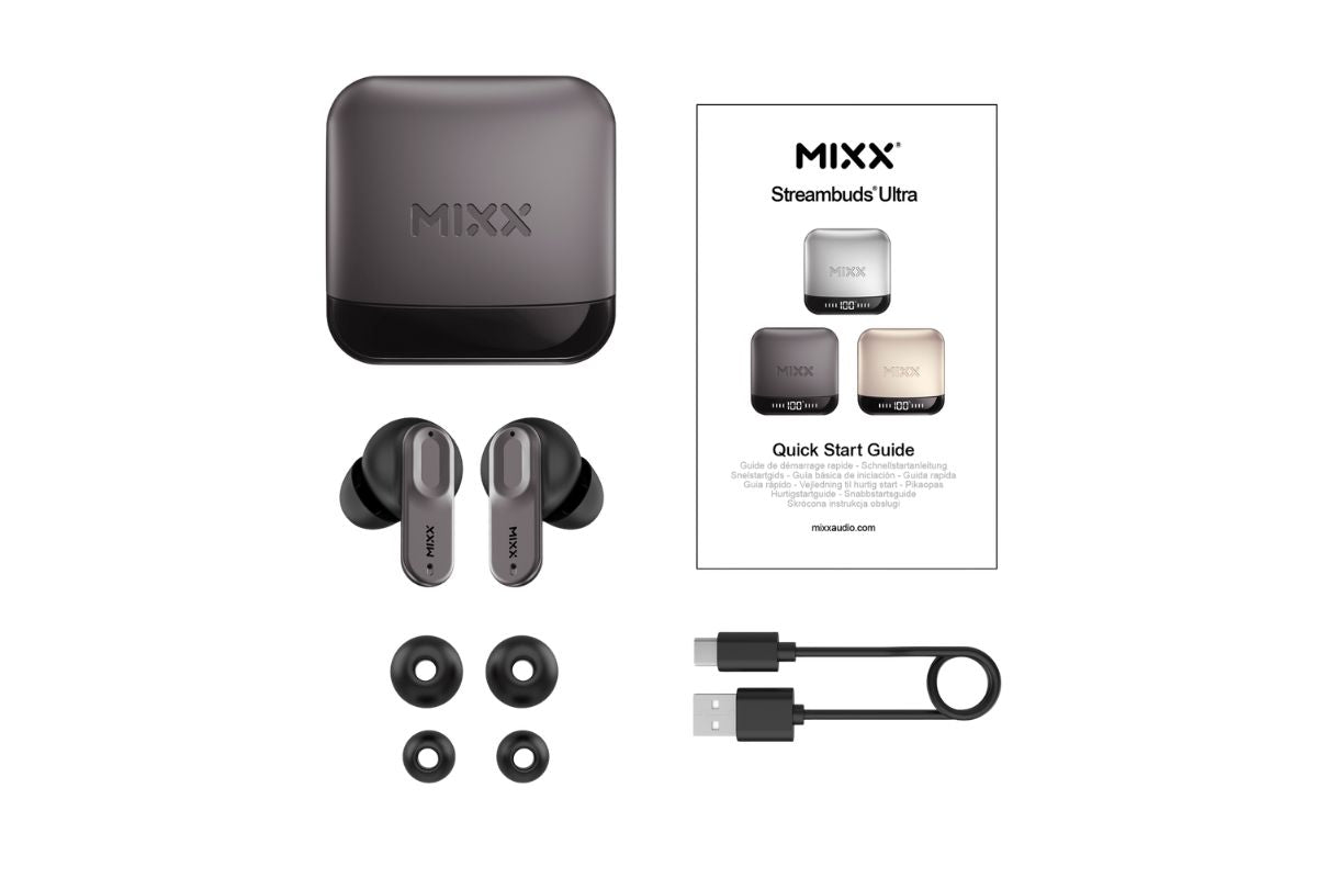 Mixx StreamBuds Ultra Mini True Wireless Earbuds | Black Gun Metal-5