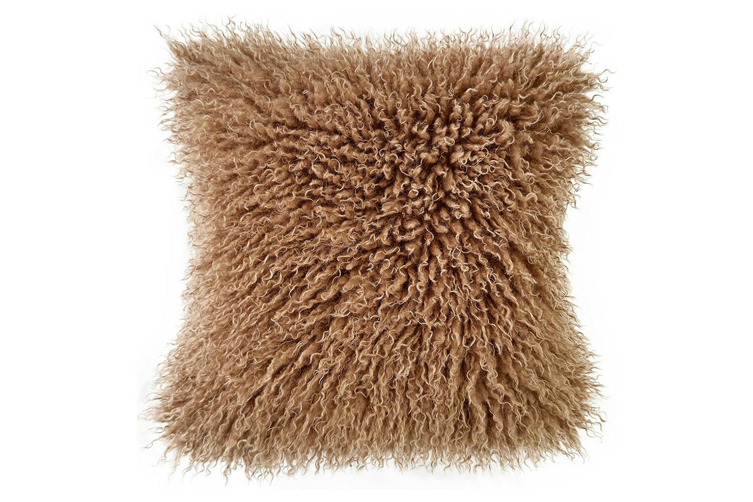 Mongolian Faux Fur Cushion | Terra | 45 x 45 cm
