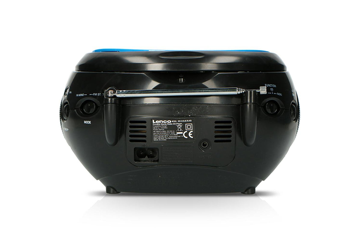 Lenco | Blue/Black | Portable FM Radio with CD Player-8