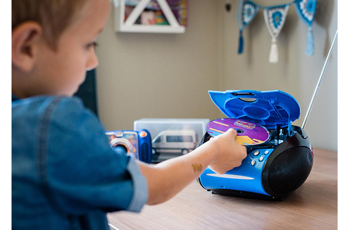 Lenco | Blue/Black | Portable FM Radio with CD Player-9