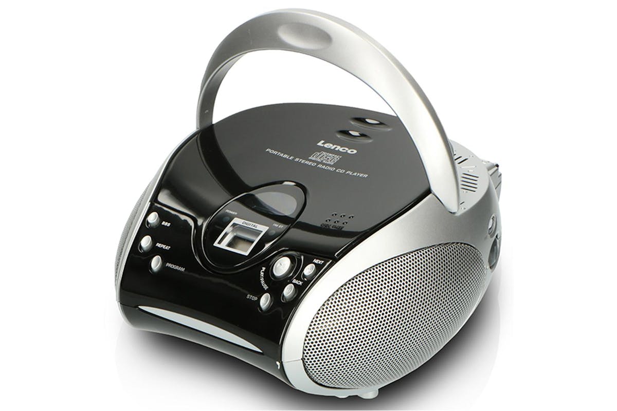 Lenco | Black/silver | Portable FM Radio With CD | Compact Size-4