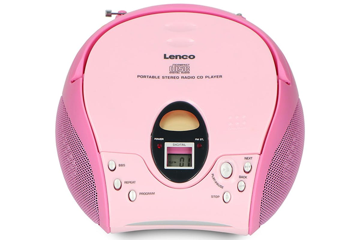Lenco | Portable FM Radio And CD Player | Pink-3