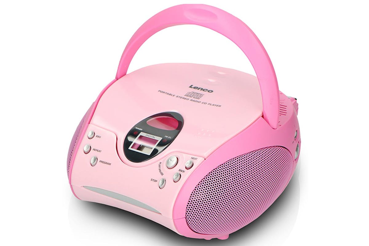 Lenco | Portable FM Radio And CD Player | Pink-4