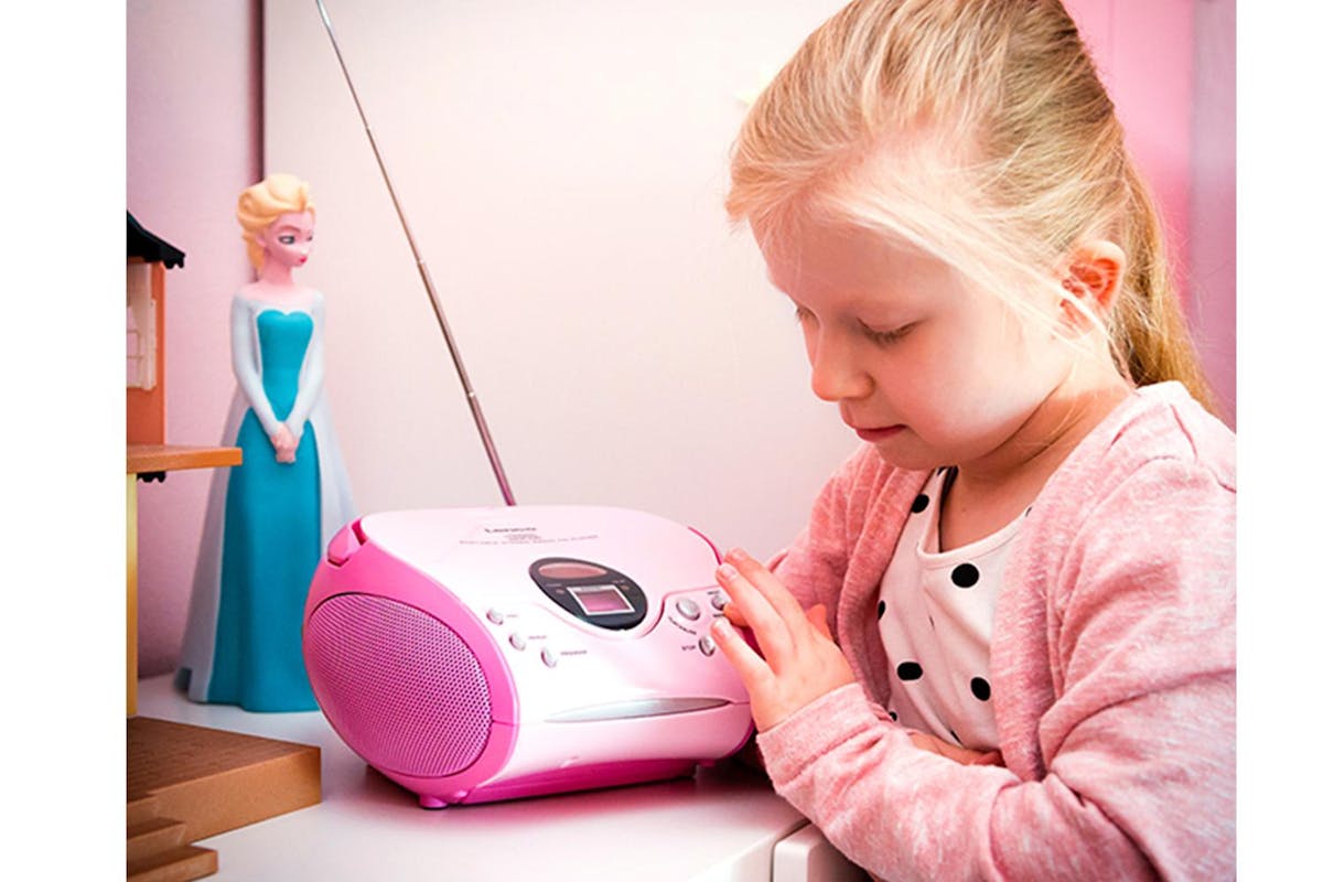 Lenco | Portable FM Radio And CD Player | Pink-8