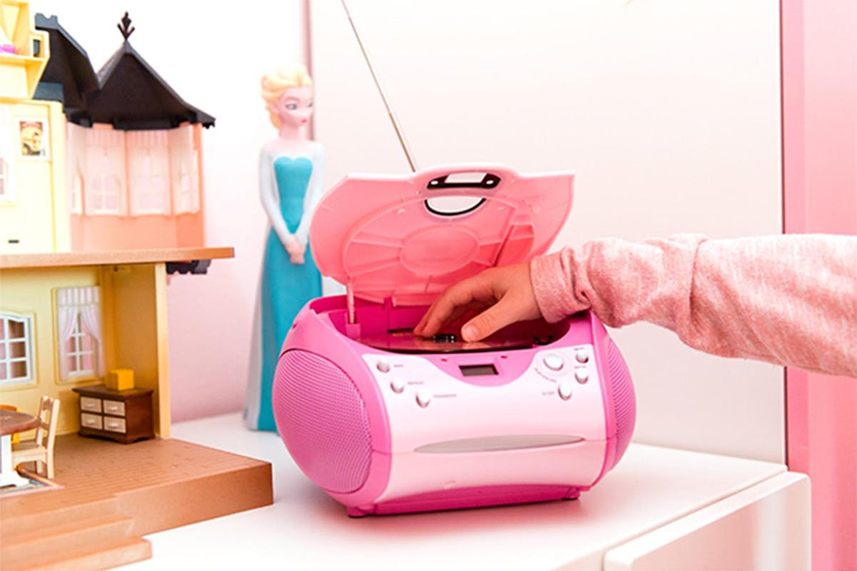 Lenco | Portable FM Radio And CD Player | Pink-10
