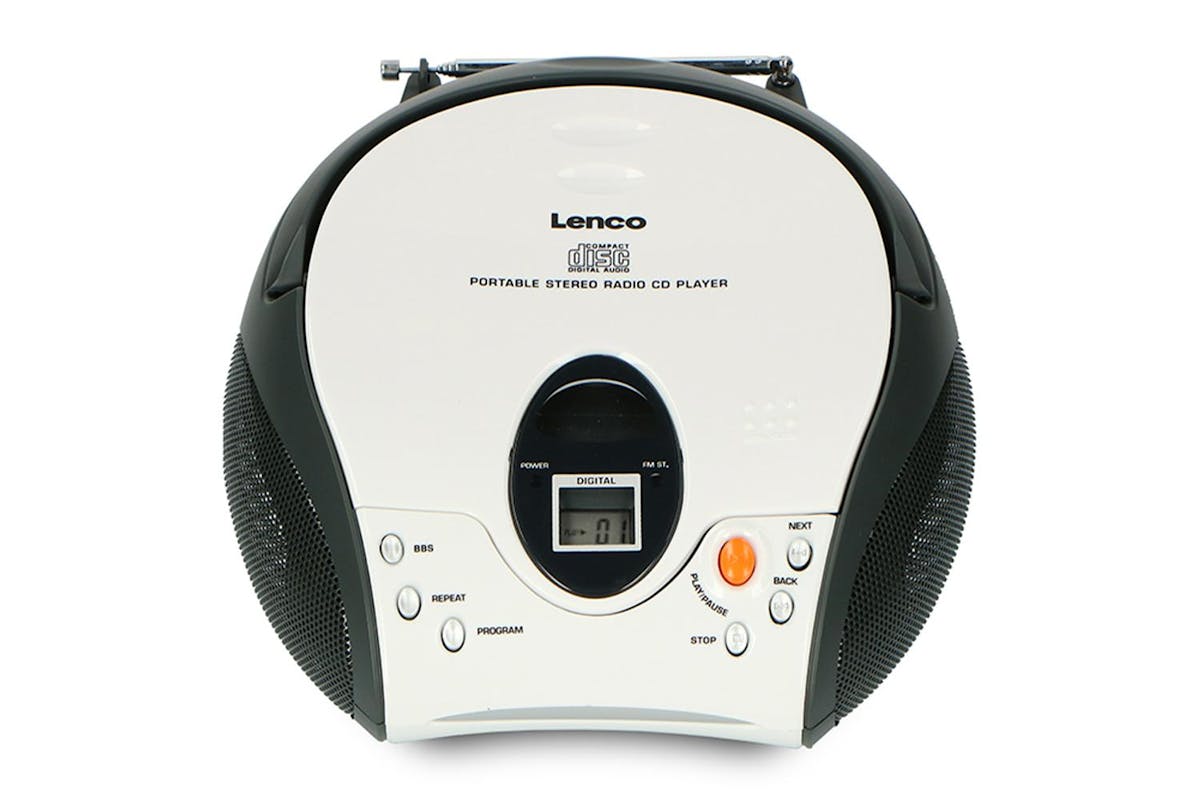 Lenco | White | Portable FM Radio With CD-3