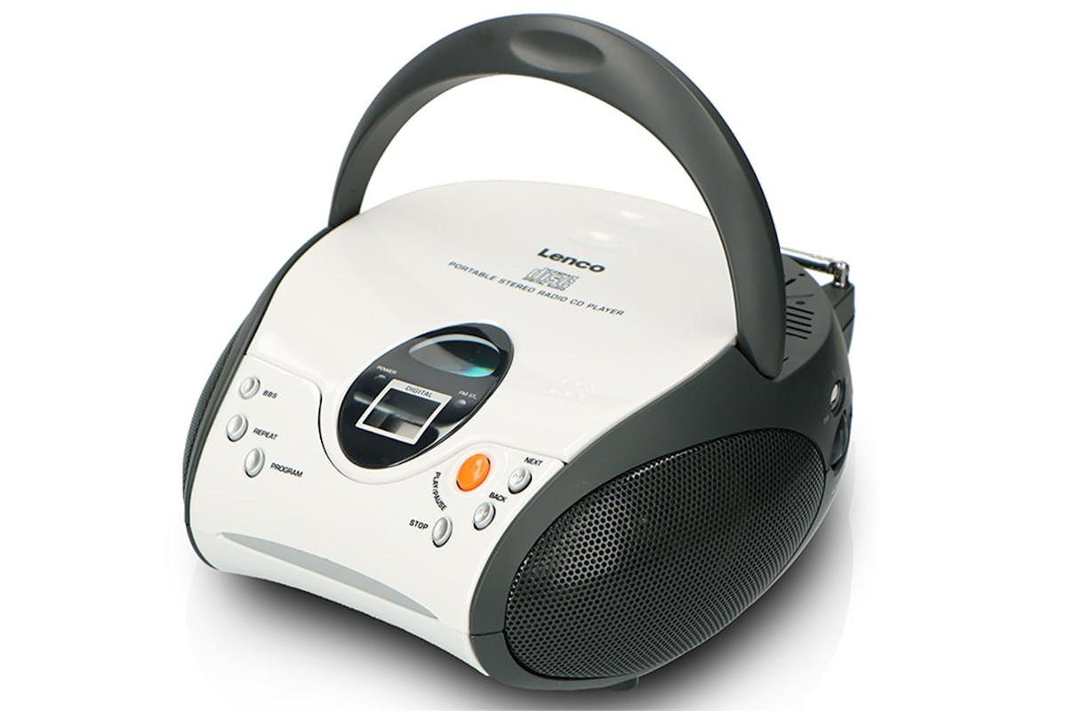 Lenco | White | Portable FM Radio With CD-4