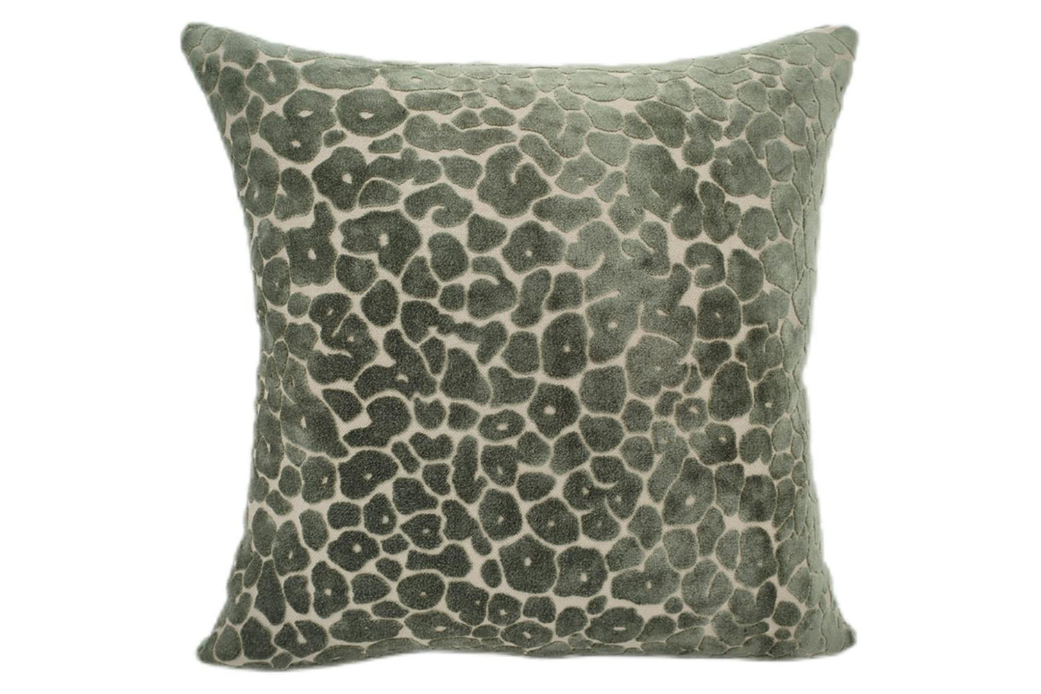 Paul Moneypenny Leopard Cushion | Sage | 43 x 43 cm