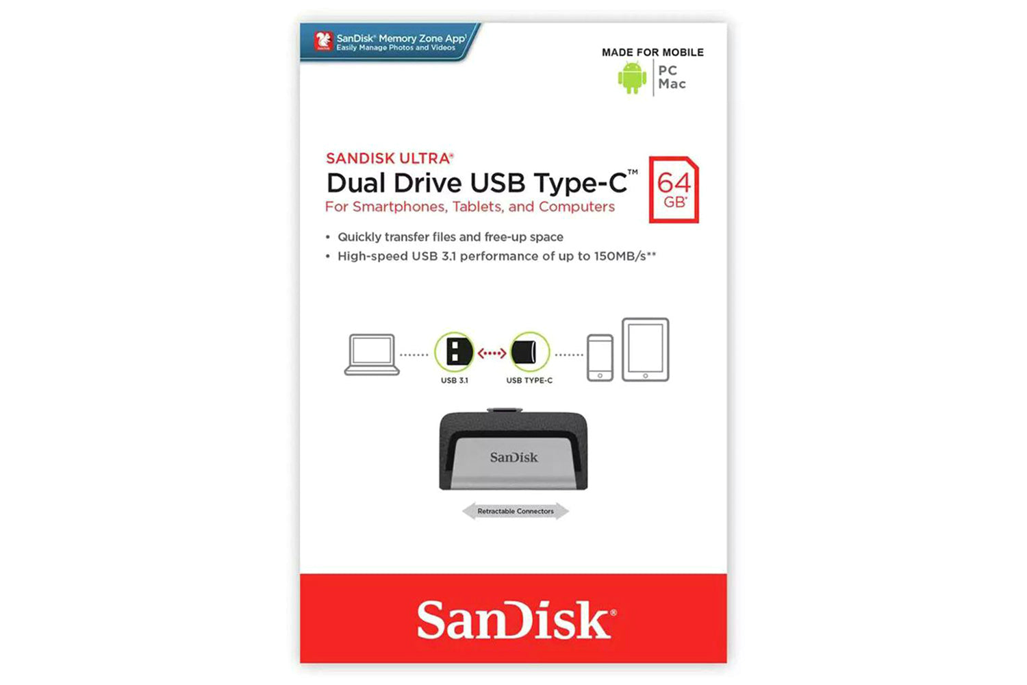 SanDisk Ultra Dual Drive Type C USB Flash Drive | 64GB-9