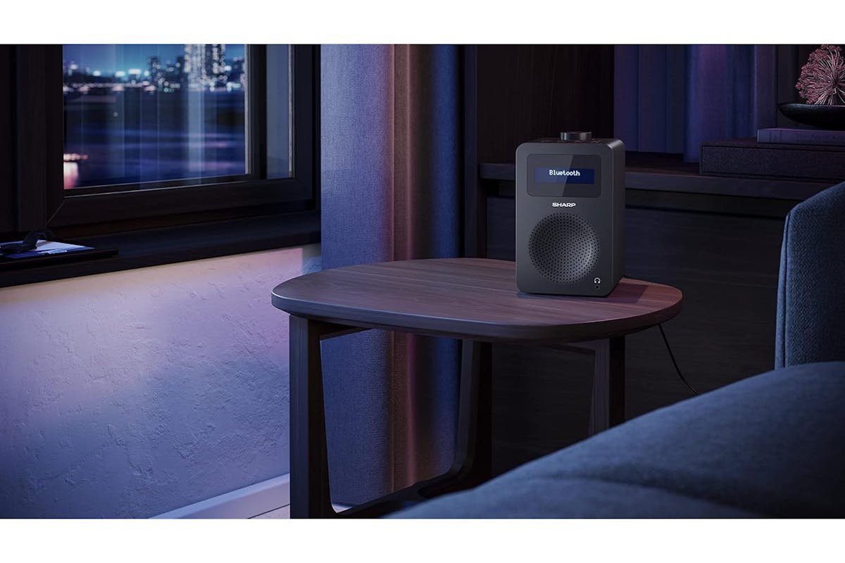 Sharp | Sharp Tokyo Mono Dab Radio - Midnight | Digital Radio | Table Top Size | SDR-430B-4