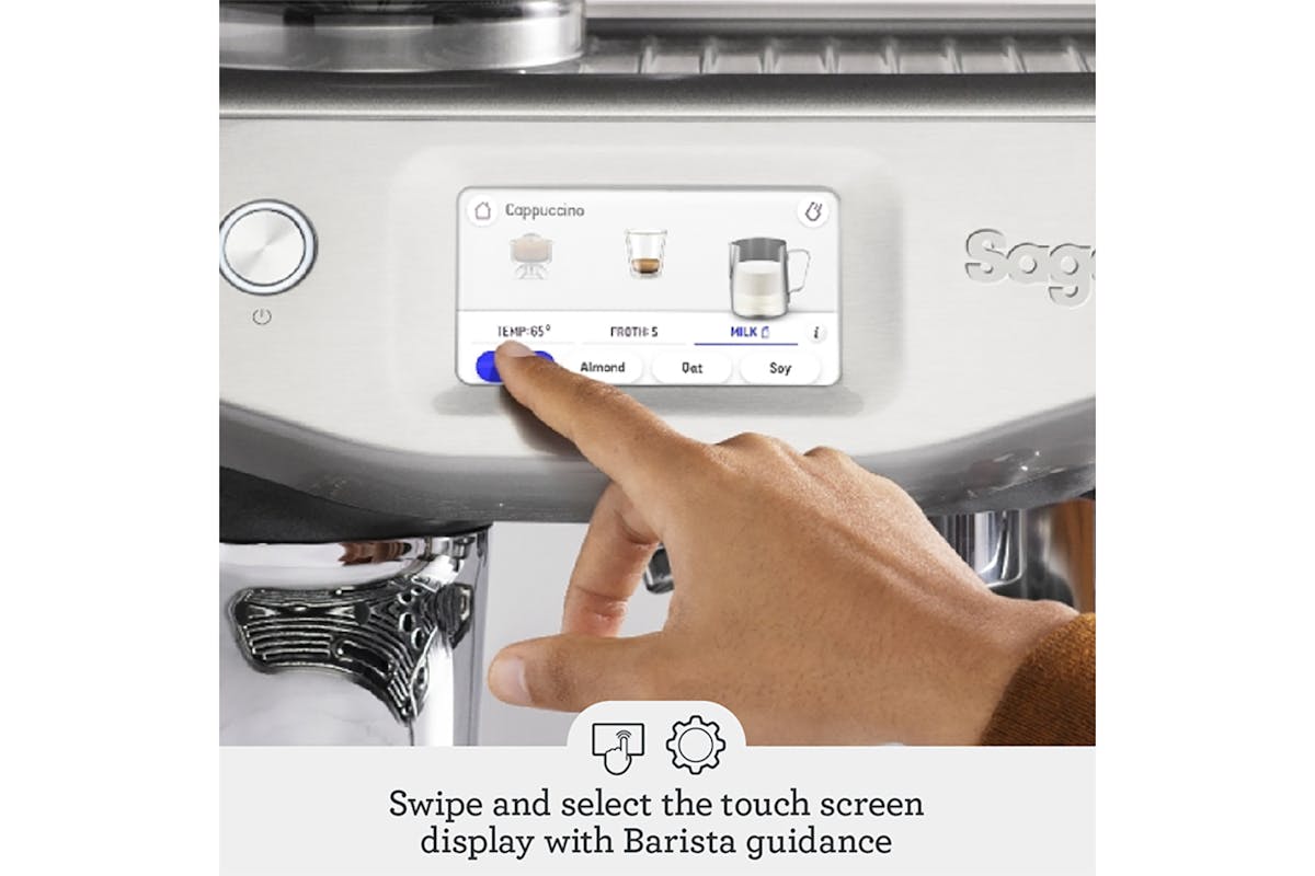 Sage The Barista Touch Impress Bean to Cup Espresso Coffee Machine | SES882BSS4GUK1 | Brushed Stainless Steel-4