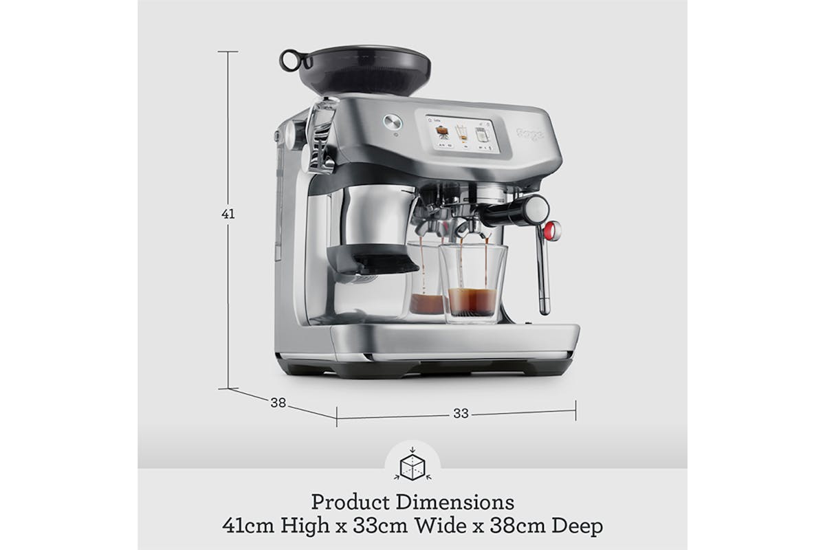 Sage The Barista Touch Impress Bean to Cup Espresso Coffee Machine | SES882BSS4GUK1 | Brushed Stainless Steel-6
