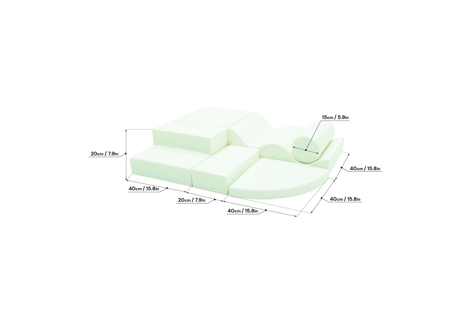 Iglu Soft Play Shapes For Children's Developmental Adventure - Kids Foam Blocks-6