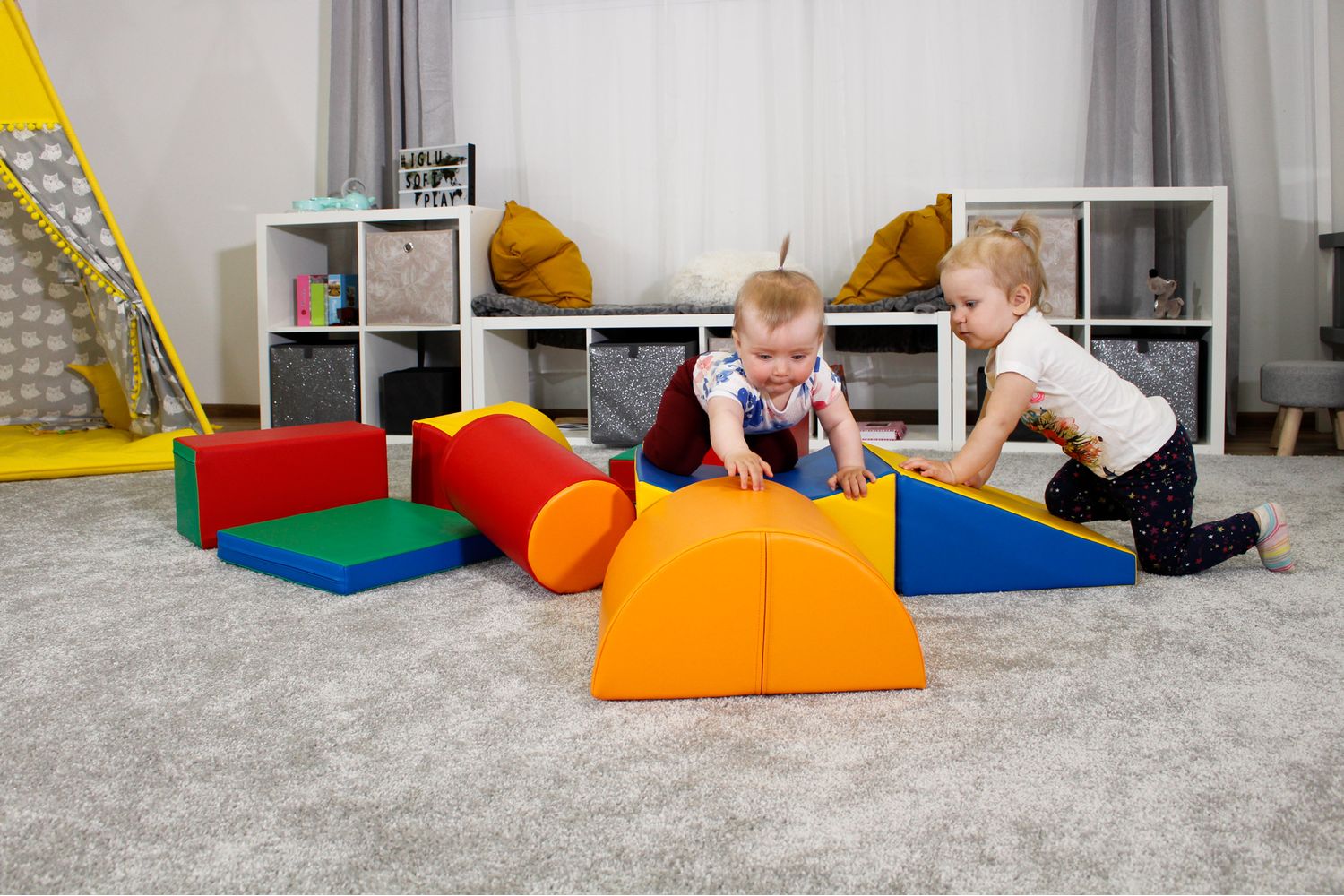 Iglu Soft Play Corner Shapes - Fun And Educational Foam Blocks Toy Set For Kids-2