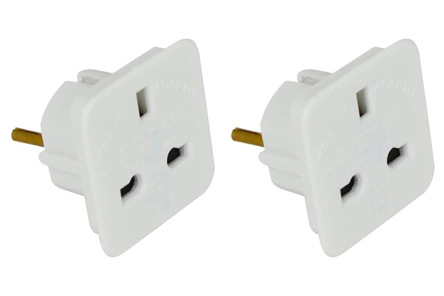 Status European Travel Adaptor |  White | Pack of 2