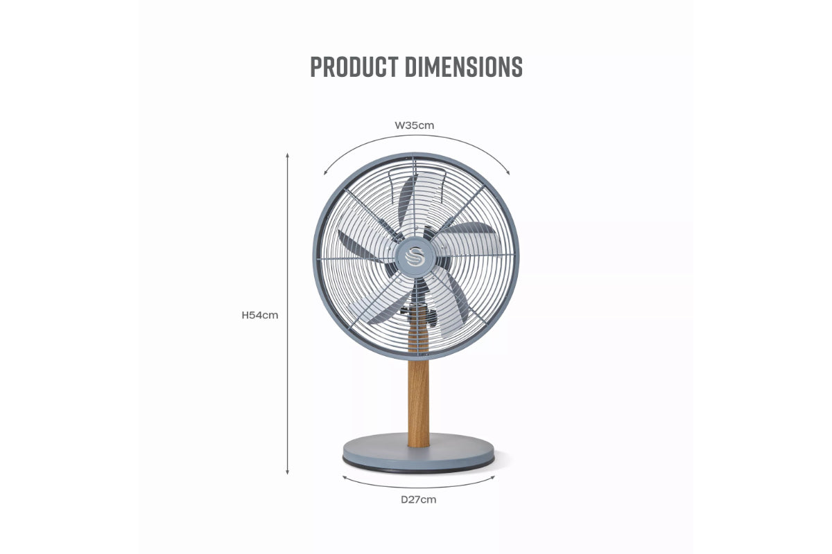 Swan Nordic 12 Inch Desk Fan | SFA16920GRYN-8