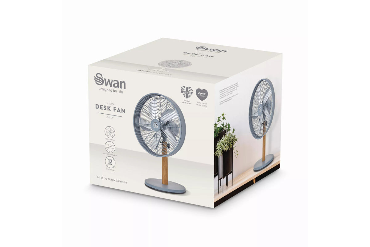 Swan Nordic 12 Inch Desk Fan | SFA16920GRYN-9