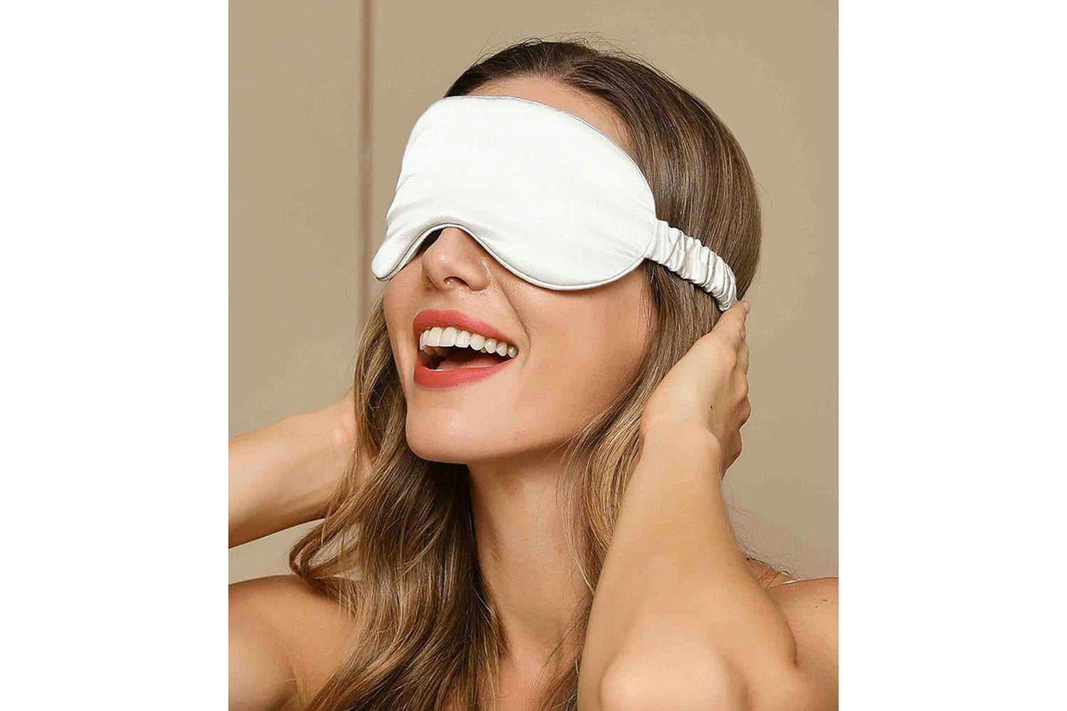 The Linen Consultancy | 19 Momme Silk Eye Mask | White-2